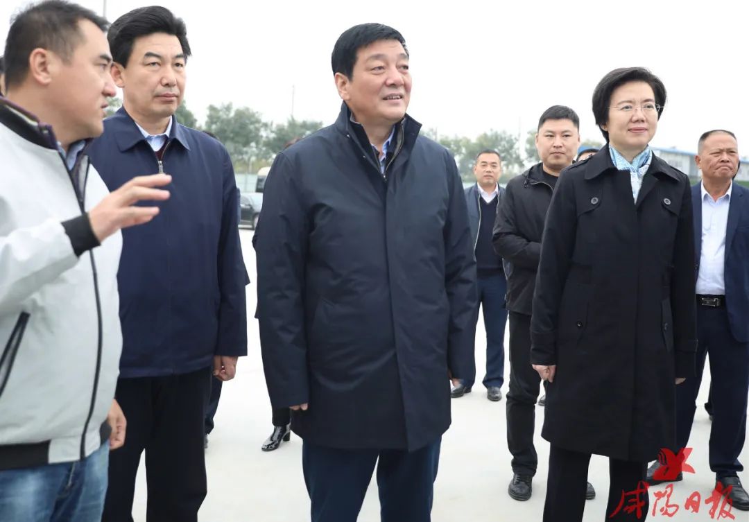 咸阳市委书记杨长亚,市长卫华了解项目情况.