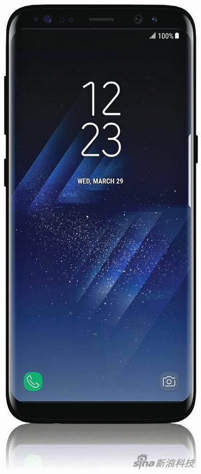 S8渲染图，屏幕狭长，屏占比很高