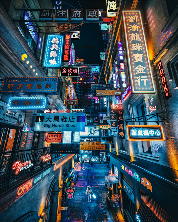 ins华人网红摄影师cyc带你领略space西安赛博朋克之城