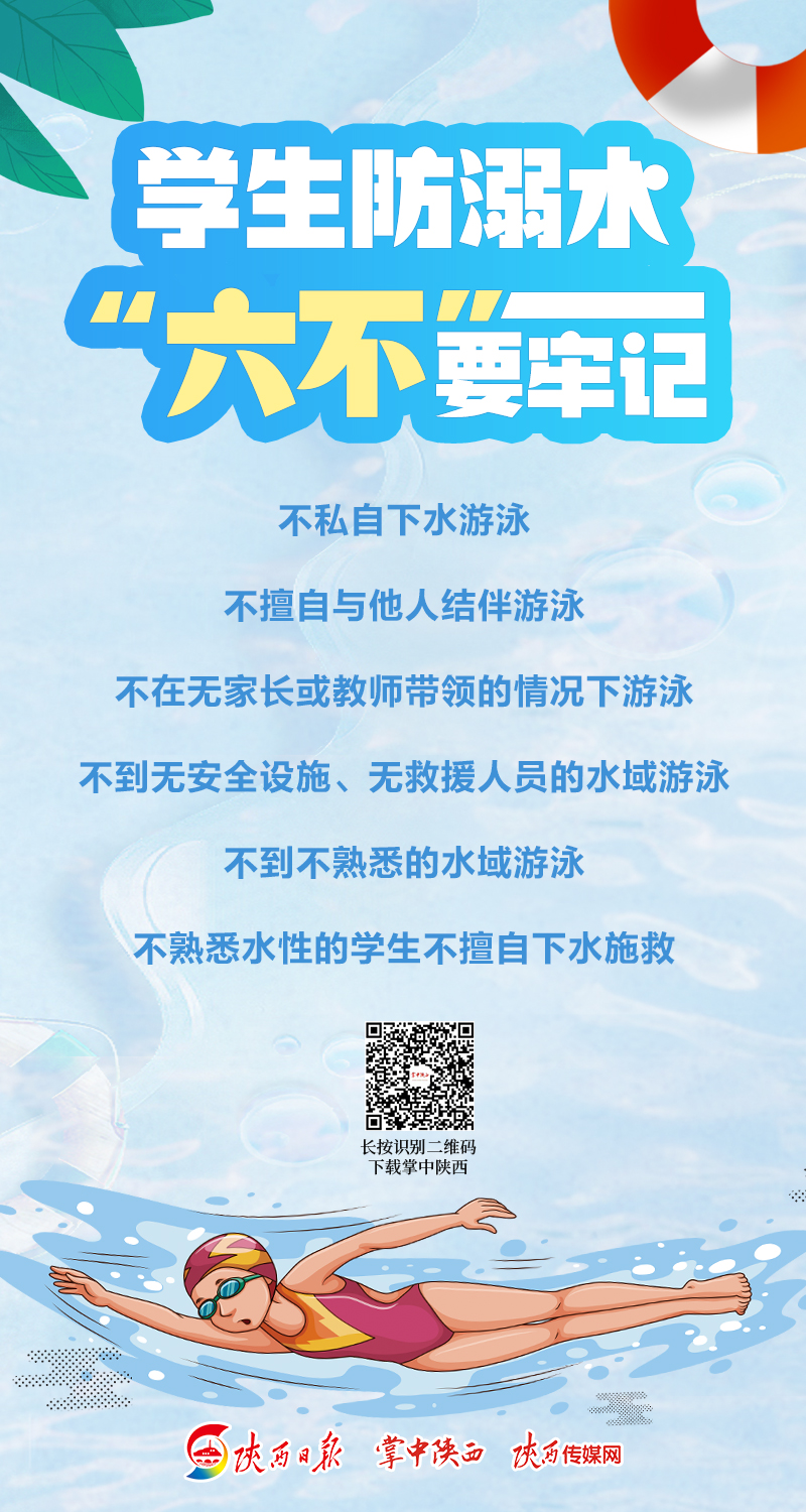 海报 学生防溺水"六不"要牢记