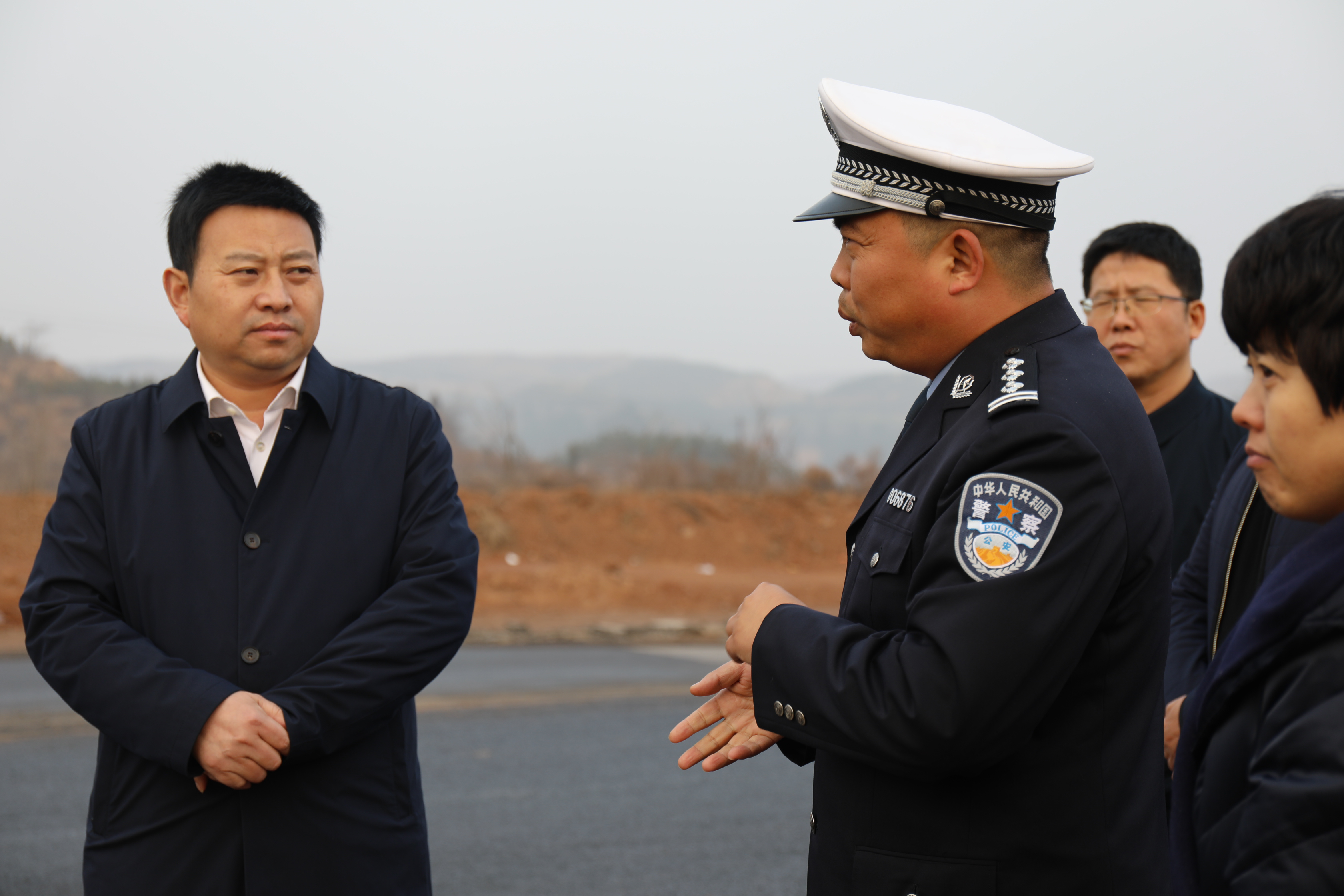 澄城县长检查冬季道路交通安全